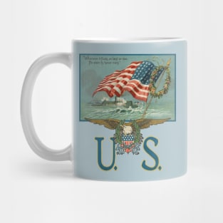 Vintage Star Spangled Banner with U.S. Eagle & Shield Mug